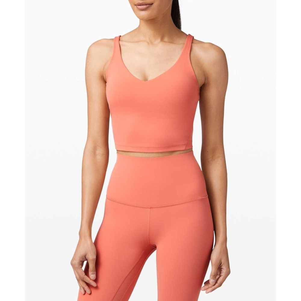 Lululemon Coral Align Tank Top Light Support Nulu Yoga Camisole Size 2